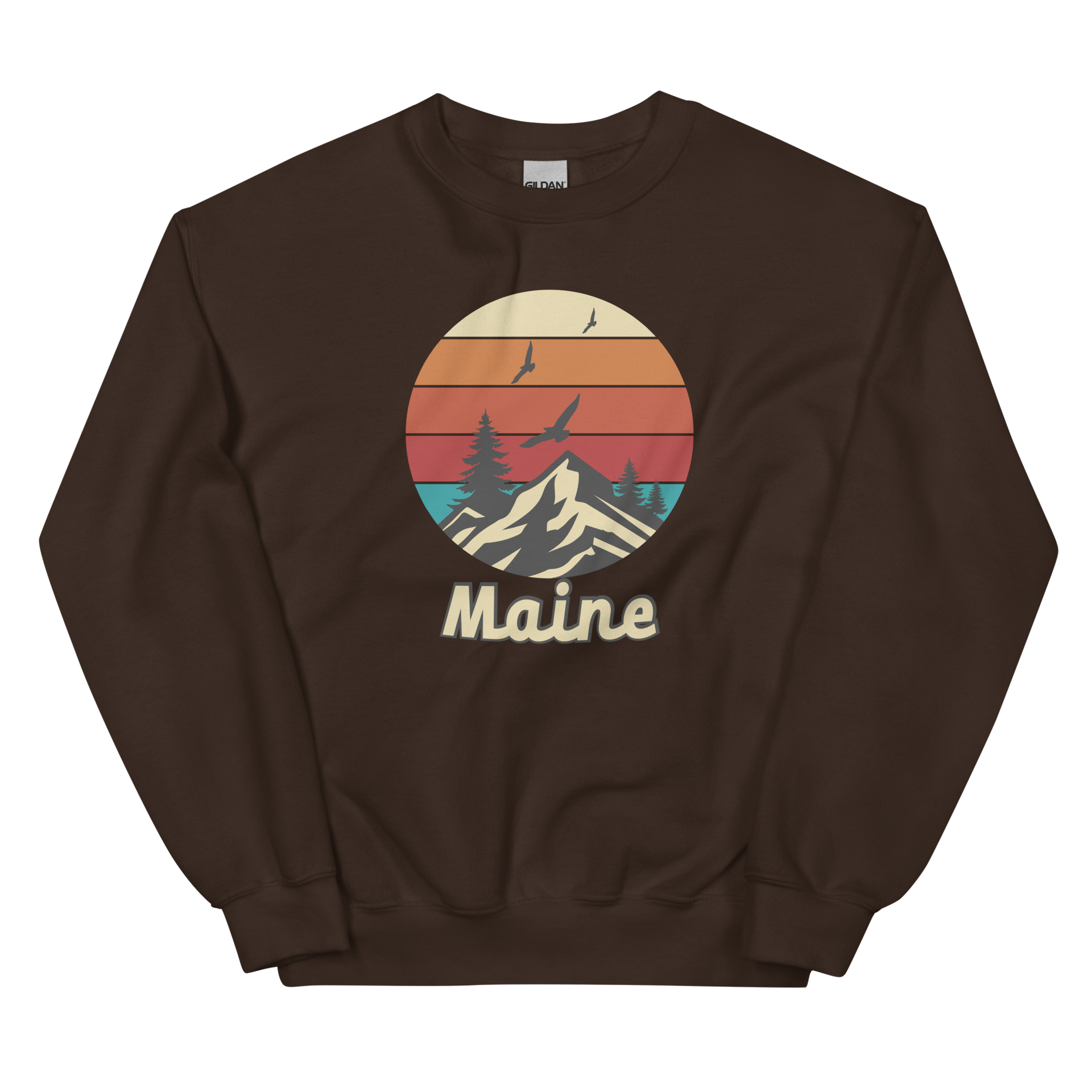 Gift Shop Maine | Maine Retro Sun | Unisex Sweatshirt